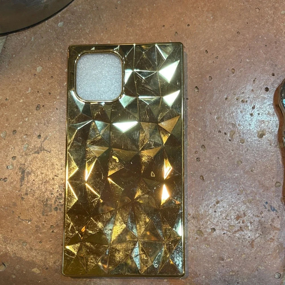 iPhone 12 gold plastic case